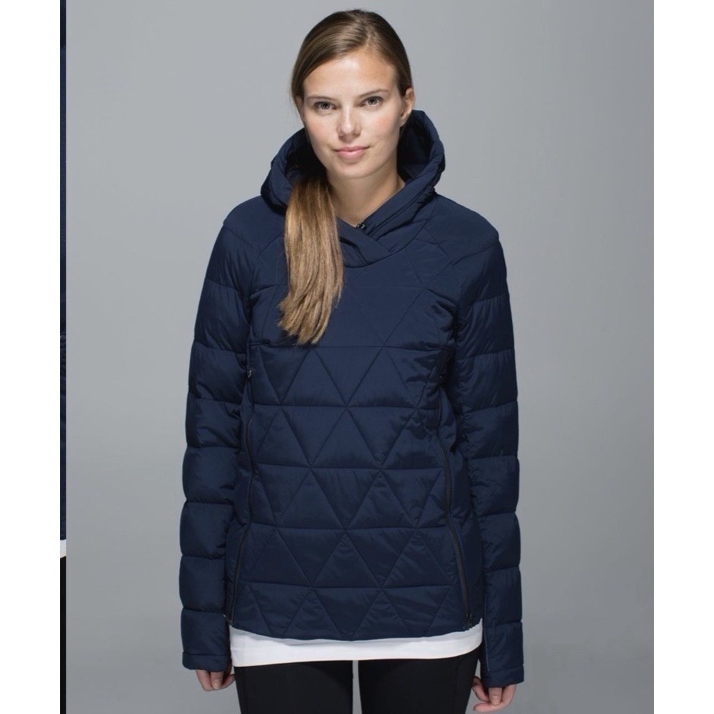 Lululemon Fluffed Up Pullover Size 4 Inkwell Navy Down Jacket